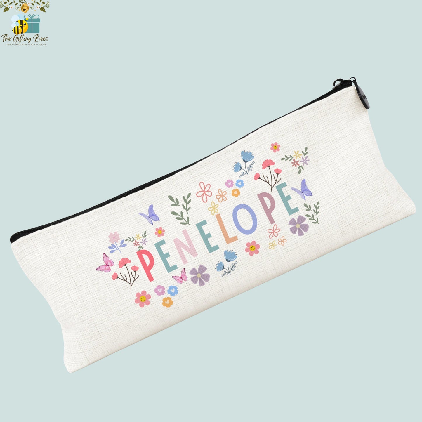 PERSONALISED GIRLS FLORAL Pencil Case